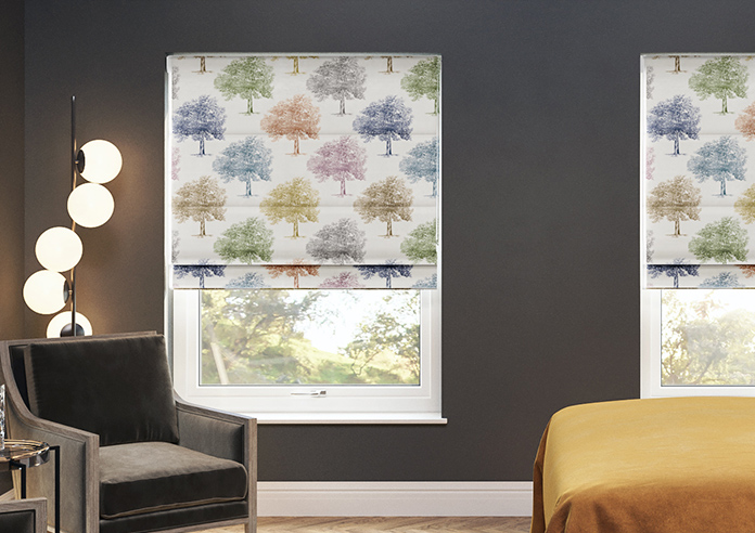 Vintage Tree Velvet, Multi - Roman Blind - Image 3